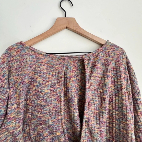 Anthropologie Daily Practice Open Backside Flouncy Pullover Sweater Space Dye - Picture 8 of 16